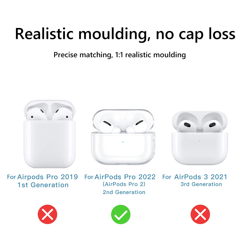 Multiple Colors Earphone Case for Airpods Pro 2 Soft Jelly Color Transparent Protective Cover Accessories for Pro 2