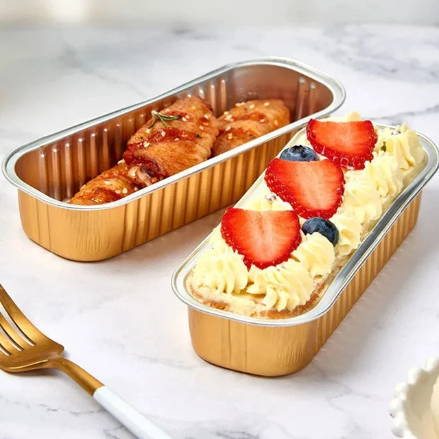 Disposable Aluminum Foil Tin Box Cute Mini Loaf Pans For Baking Takeout  200mML