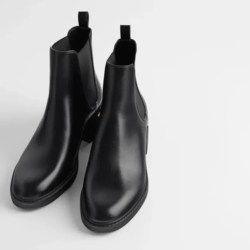 

Flats Heel Short Boots Women Black Chelsea Boots Women Ankle Boots