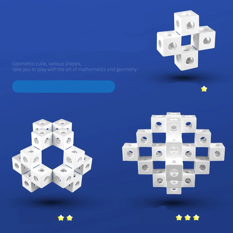 New 80pcs Various Shapes Geometric Cube Magic Construction Building Block Ghost Block 5cm Math Magico Educational Toys For Kids
