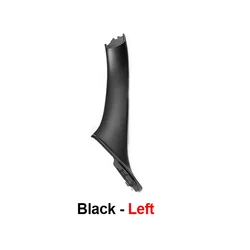 Beige and Black Interior Car Door Handle Trim Cover (Left Side - Black)