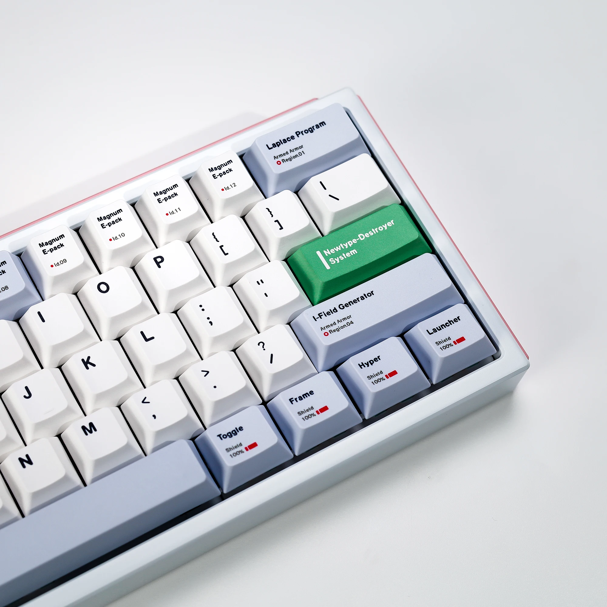 KBDiy RX-0 유니콘 키캡 ISO 미니멀리스트 체리 프로파일 앨리스 스플릿 스페이스 PBT 키캡 MX 60 기계식 키보드 139키/세트