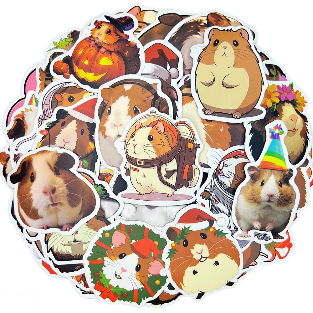 10/30/50PCS Cartoon Cavy Waterproof Graffiti Sticker Aesthetic Decorative Luggage Laptop Guitar Diary Scrapbook Kid Stickers