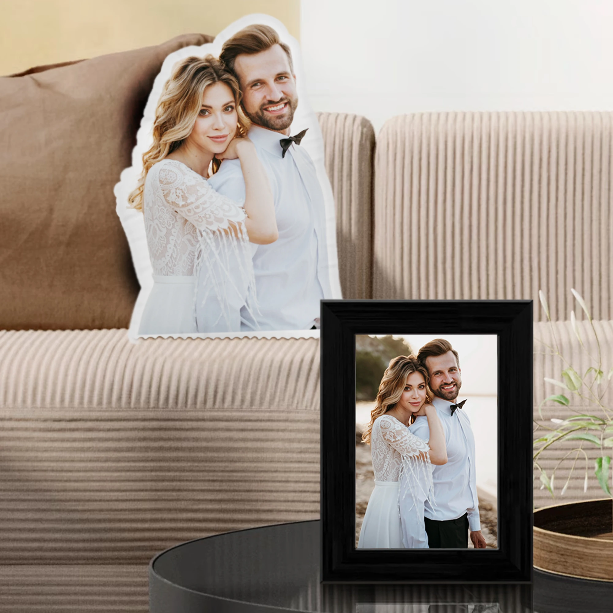 Custom Photo Cushion Humanoid Personalized Filling photo Cushion DIY Pillow for Putting Picture of Parent and Couple Christmas 4