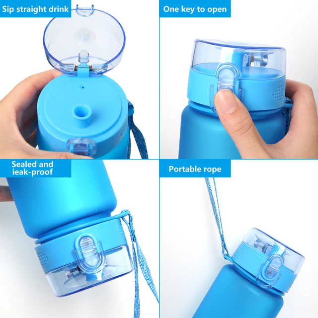 400ml/560ml tazza di acqua Sport bottiglia di acqua coppia tazza di acqua contenitore di acqua portatile in plastica anti-goccia bottiglia di acqua all'aperto 4