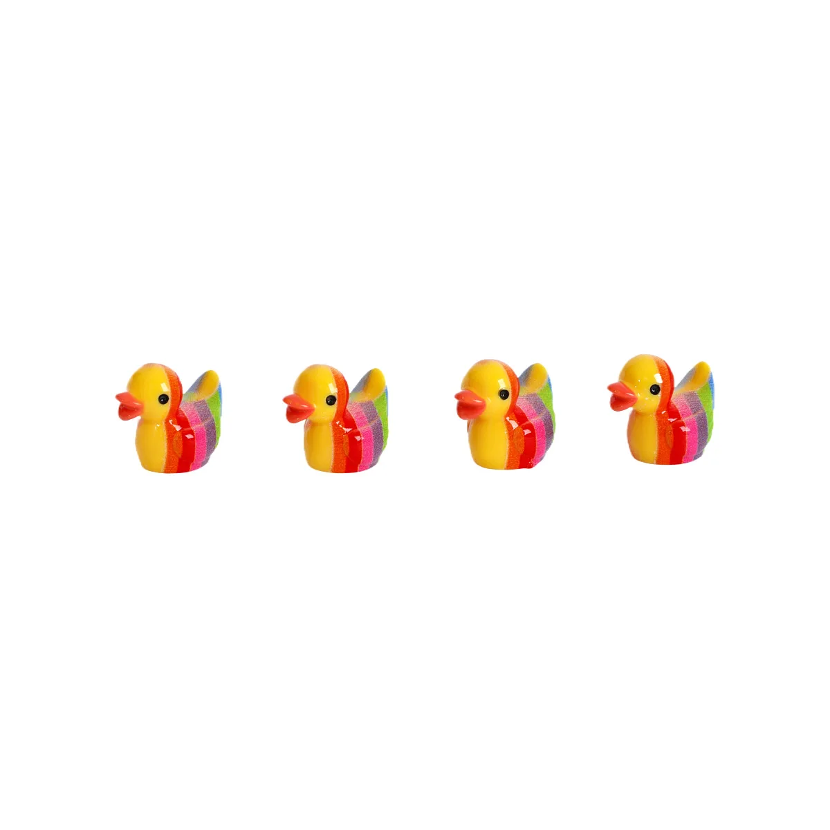 10-100pcs Mini Resin Colorful Ducks Tiny Ducks Set for Potted Miniature Decoration Garden Dollhouse Cake Decoration DIY Party 6