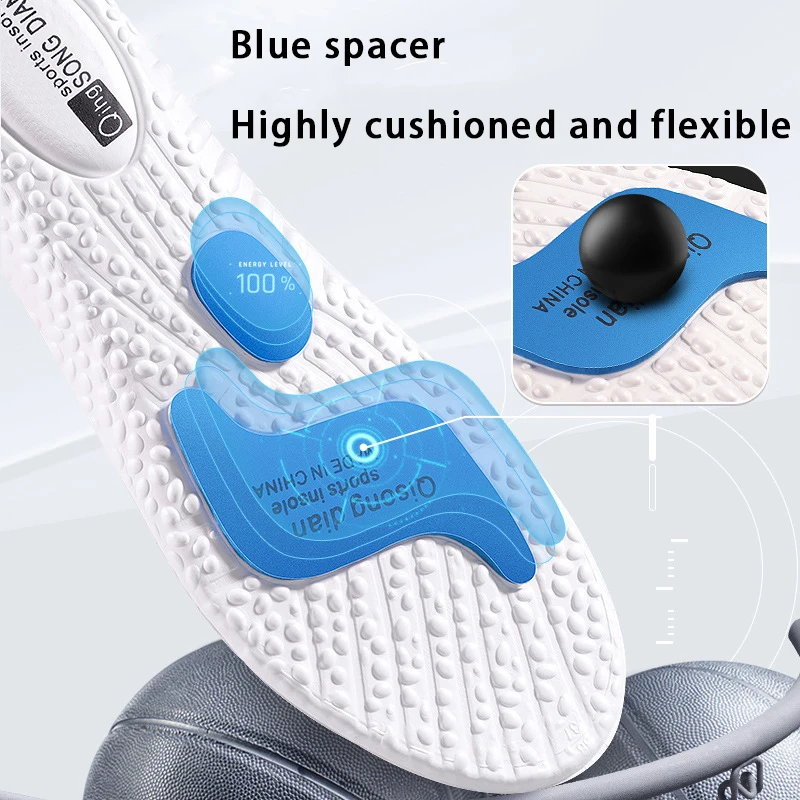 Coussinets de soutien de la voûte plantaire, Inserts orthopédiques, semelles intérieures de Sport pour chaussures hommes et femmes, semelle intérieure de course confortable pour pieds, paniers antidérapants - miniature 5
