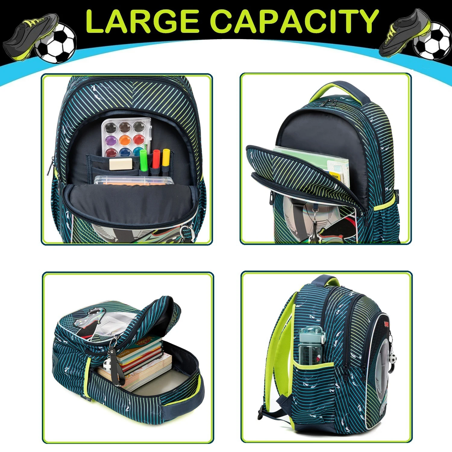 School Bags for Boys Elementary Students Backpack Set with Lunch Bag Pencil Case Kids Back to School Bookbag Mochilas 3