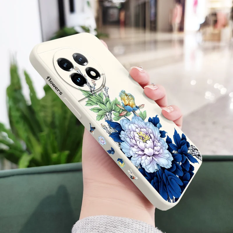 Blue Blossom Liquid Silicone Phone Case