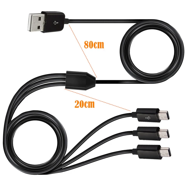 1M USB A Male 1 to 3 Mini USB 5pin 3 in 1 mini usb data charger