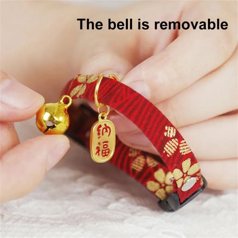 Lente Chinoiserie Cat Collar Nieuwste Senior Lucky Ketting Bell Decoratie Hond Puppy Verstelbare Kitten Pet Halsband Leverancier