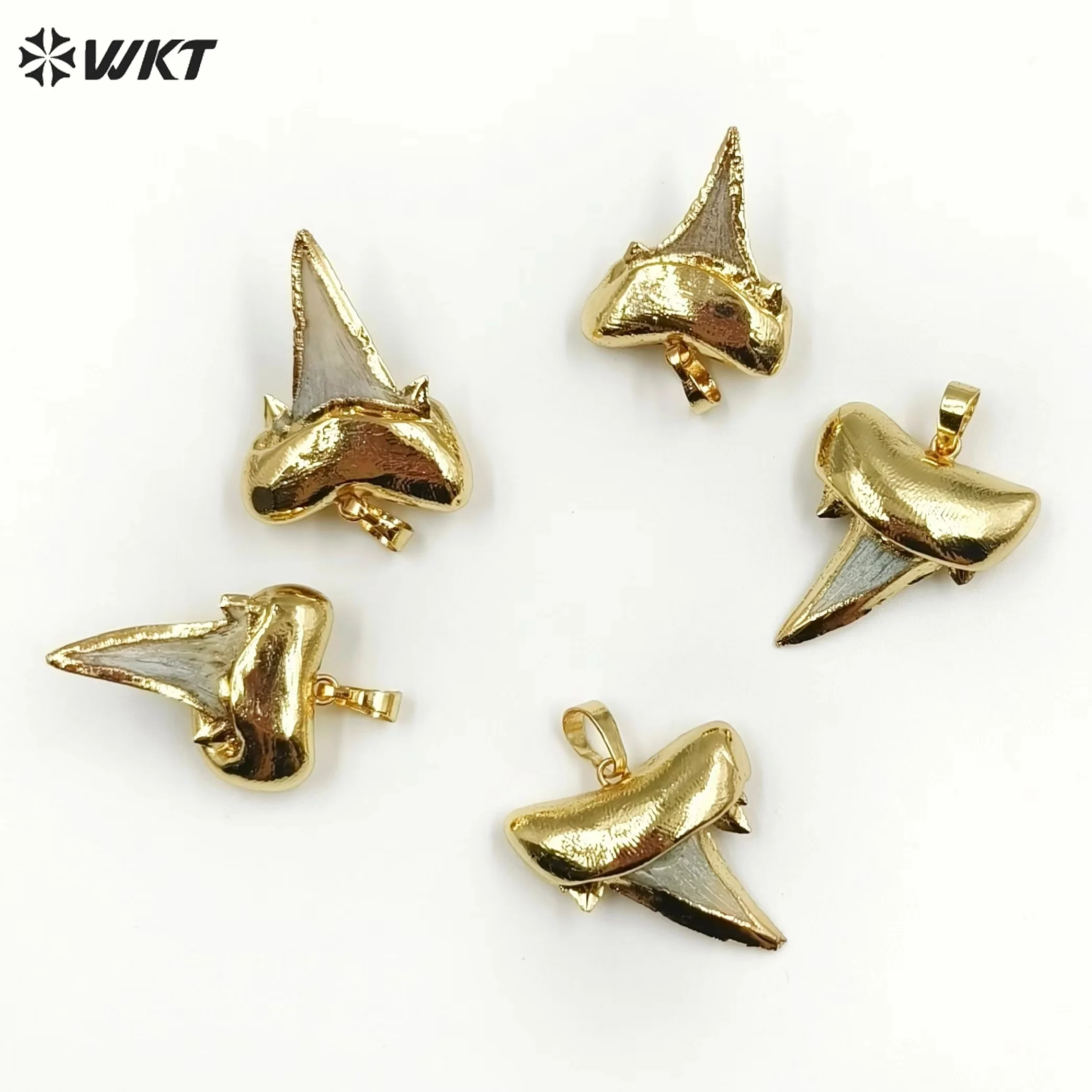 WT-P855 체인 목걸이 또는 참 컬렉션용 놀라운 작은 뼈 펜던트, 18K 골드 이빨 DIY, 사랑스러운 장식, 도매