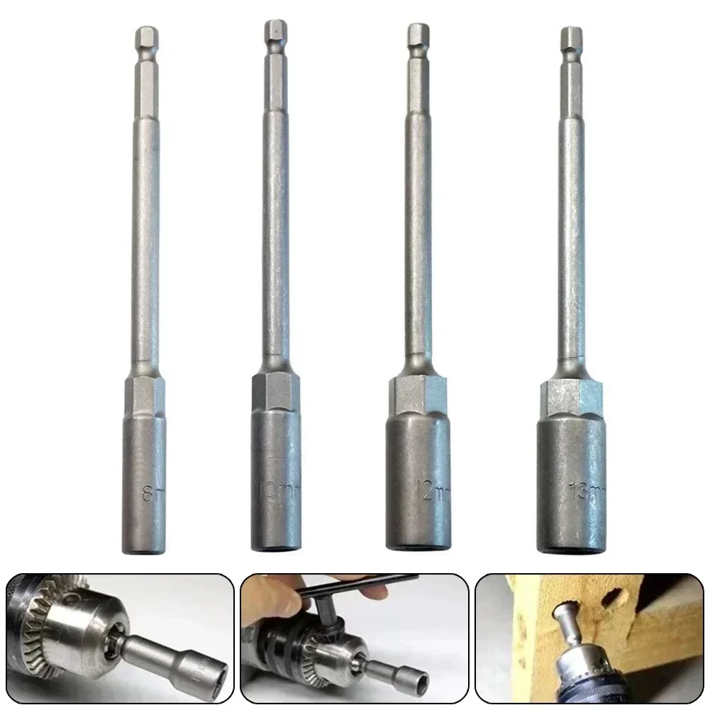 1PC Length 150mm Hexagon Nut Driver Drill Bit Adapter Socket Wrench Extension Sleeve Adapter For Electric Screwdriver Handle 3