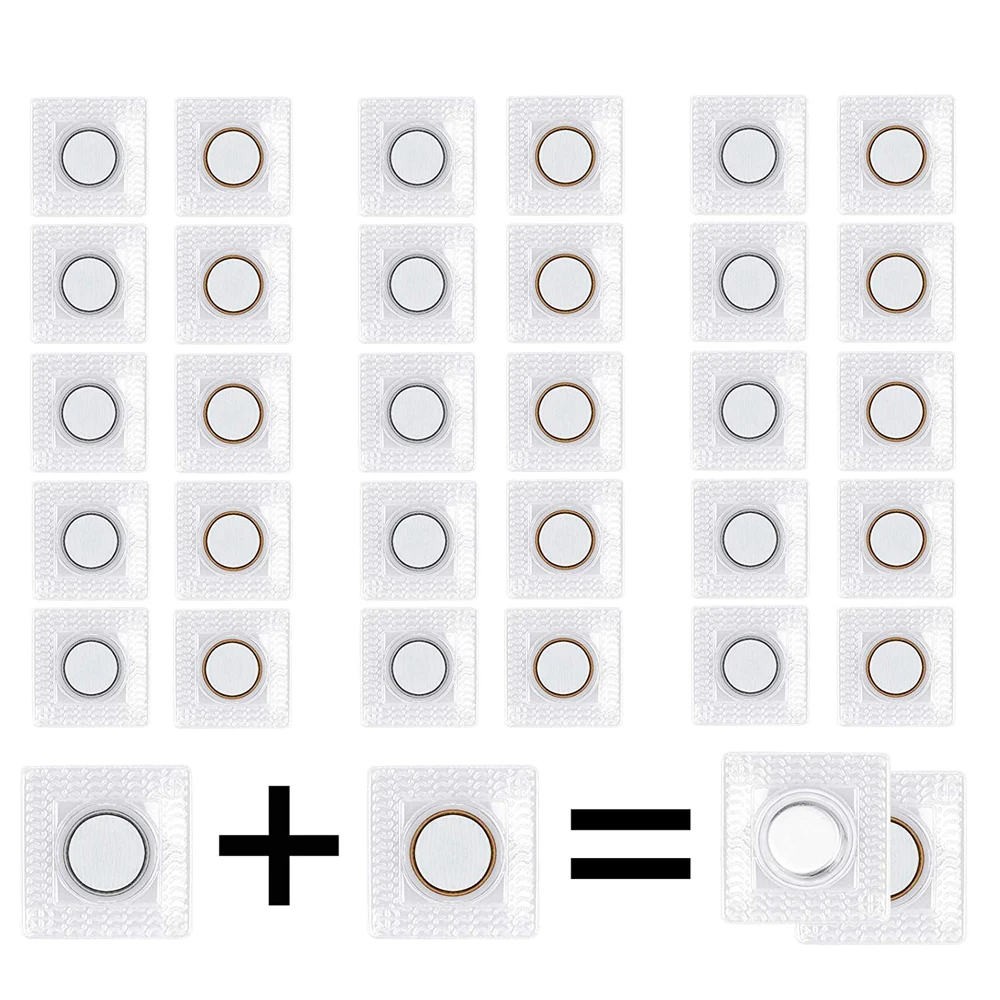 2/10 Pairs Hidden Sew on Snaps PVC Magnetic Button DIY Craft Sewing Tools for Thin Fabrics Handbag Clothing Clasp 10 15mm