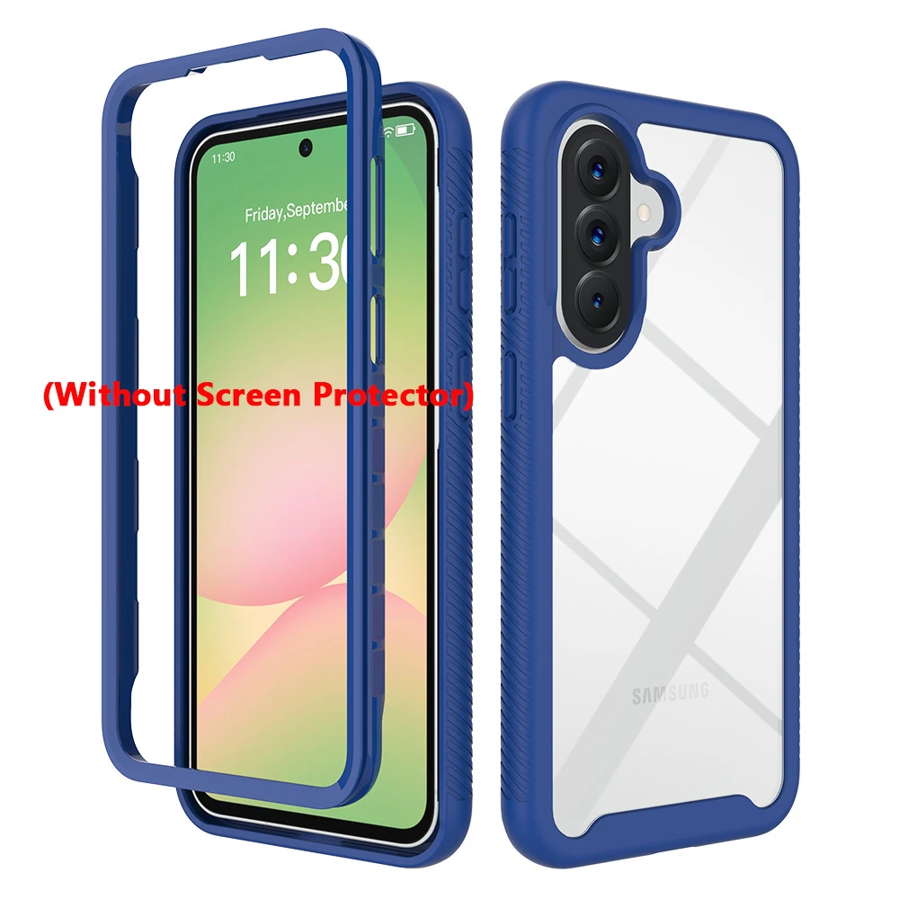 Hybrid Armor Shockproof Transparent Phone Case with TPU Plastic Frame