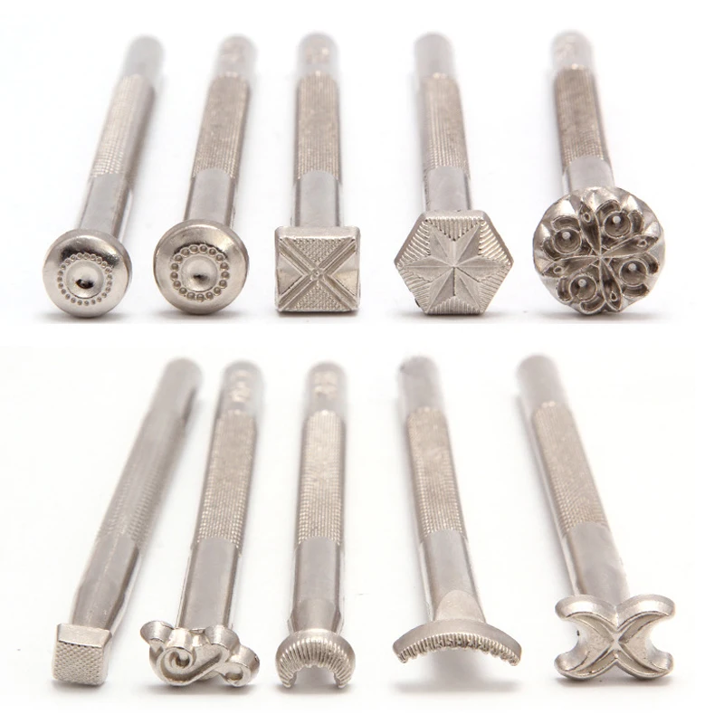 Leather Carving Embossing Tool DIY Handmade Leather Printing Stamp Decorative Pattern Carved Craft Embossing Design Tools 1Pcs leather craft stamps,leather letter punch