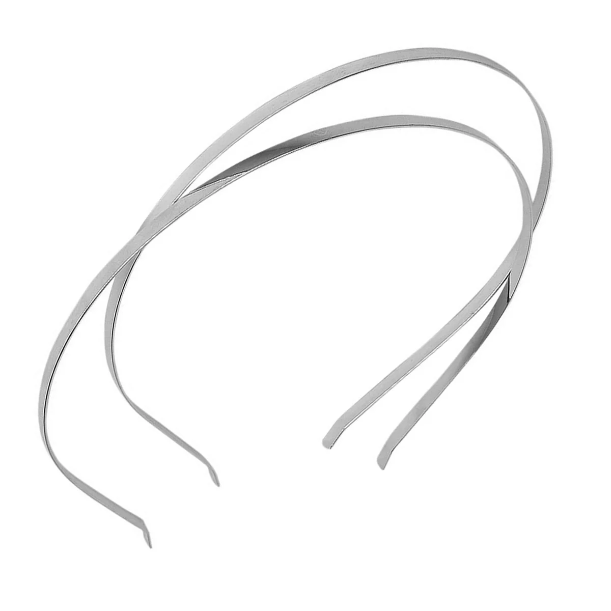 

10pcs 3mm Stainless Steel Women's Girls Hair Clasp Band Headband Headdress (Silver)