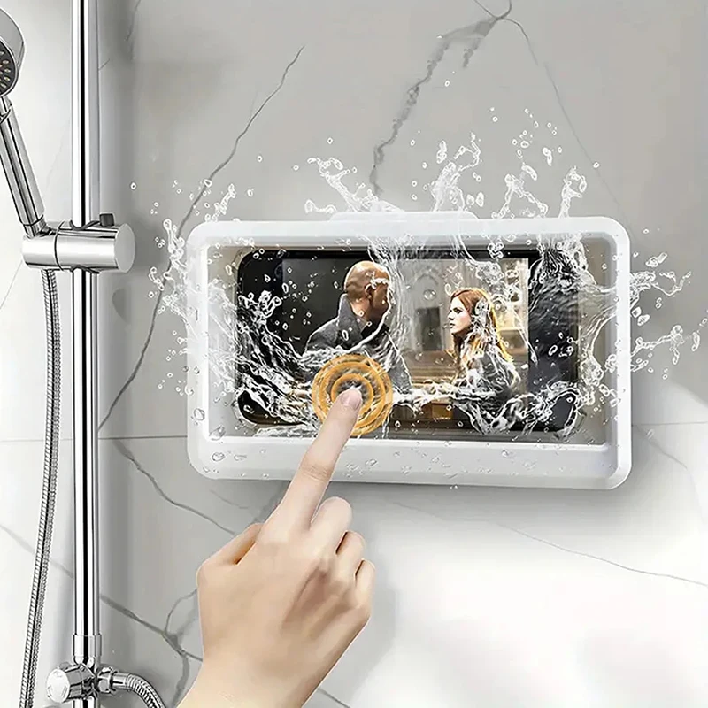 Supporto Per Telefono Da Bagno Impermeabile Supporto Per Montaggio A Parete Custodia Per Telefono Regolabile Per Doccia Stick On Wall Supporto Per Tel