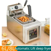 Auto Lifting Deep Fryer Electric Frying Pan Automatic Lifting Electric Fryer Timed Fry Fast Food Intelligent Auto Lift-up Fryer 1