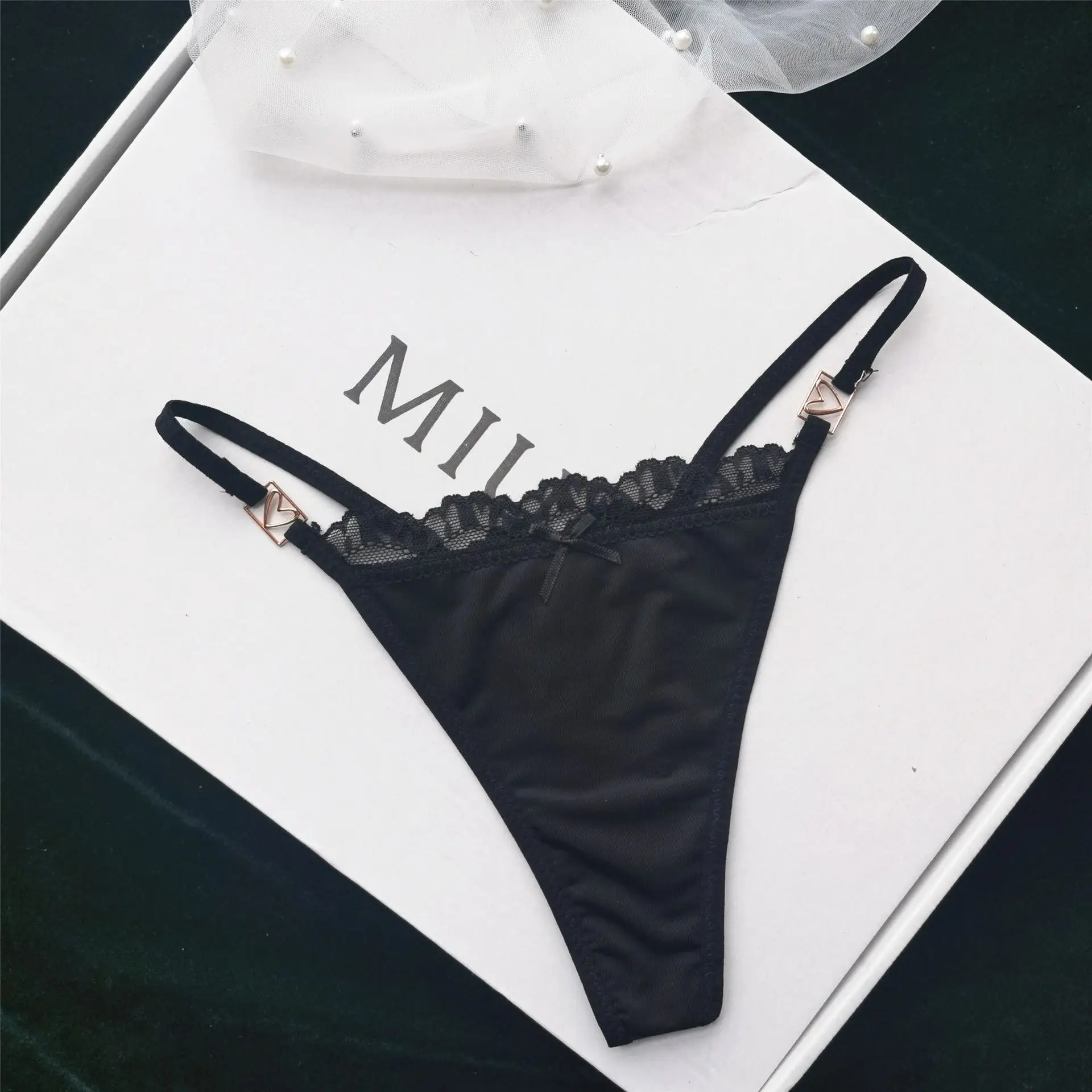 Trendy Lingeries Leopard T-BACK Law Waist Bow G-String Thong Korean Underwear Women Panties Briefs