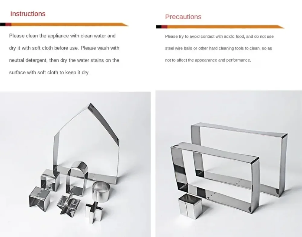 Description Picture 4 of item10Pcs/set Christmas Cookie Cutters Moulds Stainless Steel Xmas Theme Biscuit Mold DIY Dessert Pastry Decoration Baking Tools