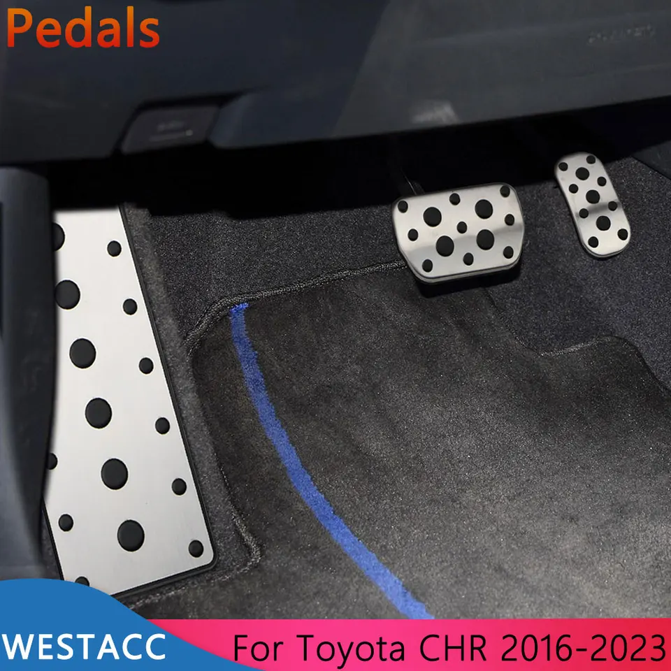 Copri Pedali Per Toyota Per C-HR 2016-2023 Accessori In Acciaio Inox Anti-Slip AT Pad Carburante Gas Freno Poggiapiedi Copertura Del Pedale Poggiapiedi Auto (Colore : 1pc rest pedal