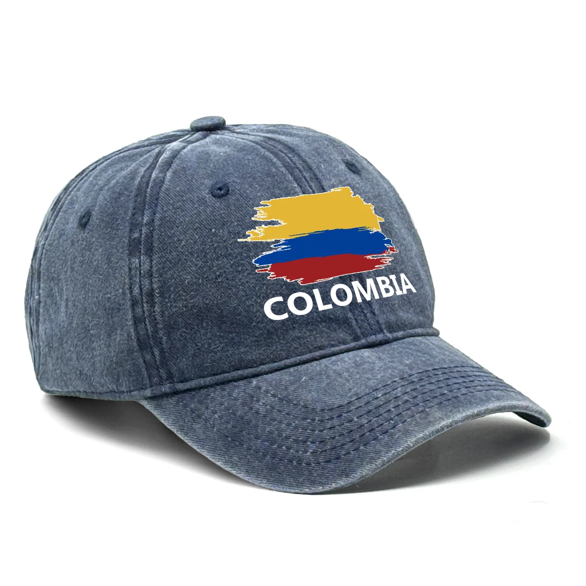 Colombia Flag Baseball Cap Women Outdoor Casual Solid Color Baseball Cap Men Cotton Adjustable Strap Bucket Hat Men 3