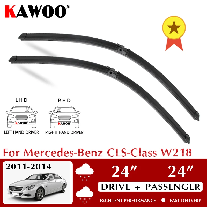 

Wiper Car Wiper Blades For Mercedes-Benz CLS-Class W218 2011-2014 Windshield Windscreen Front Window Accessories 24"+24" LHD RHD