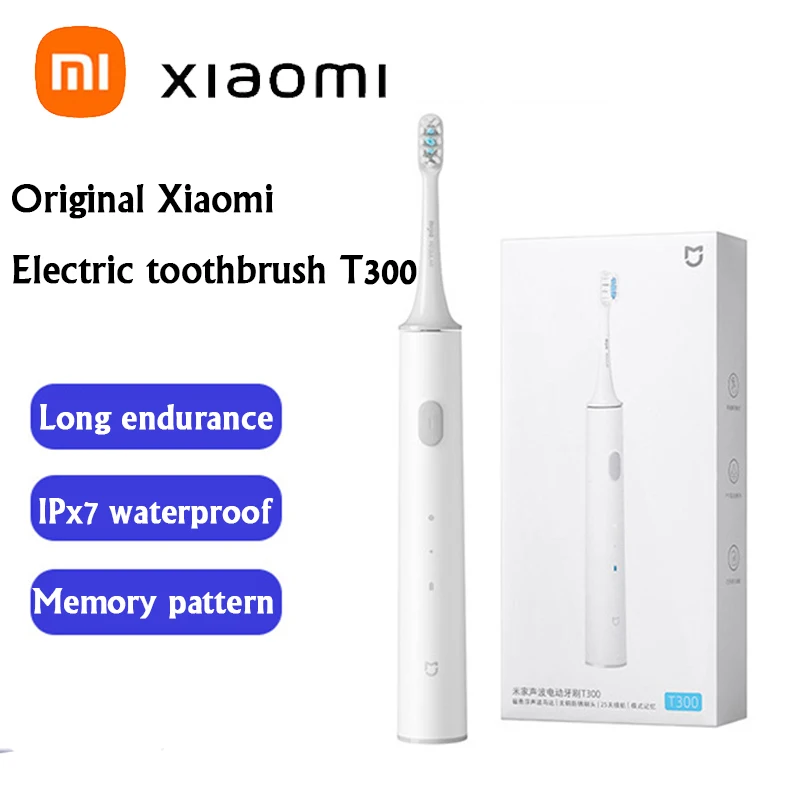 

Оригинальная звуковая электрическая зубная щетка Xiaomi Mijia T300, умная электрическая зубная щетка Mi, 25 дней, высокочастотный Вибрационный магнитный двигатель