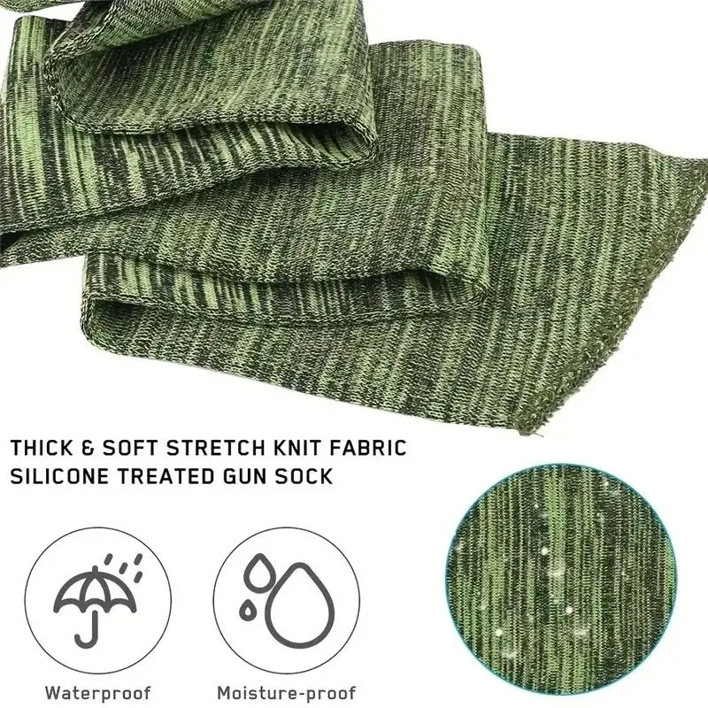Silicone Treated Gun Sock Polyester Rifle Shooting Fishing Rod Protection Cover Bag Case Tactical Hunting Sleeve