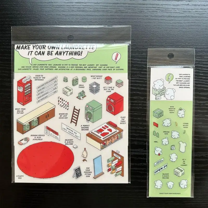 Three-dimensional Cabin Stickers Miniature Scene Stickers Scrapbooking Decorative Material gift for Card Lover