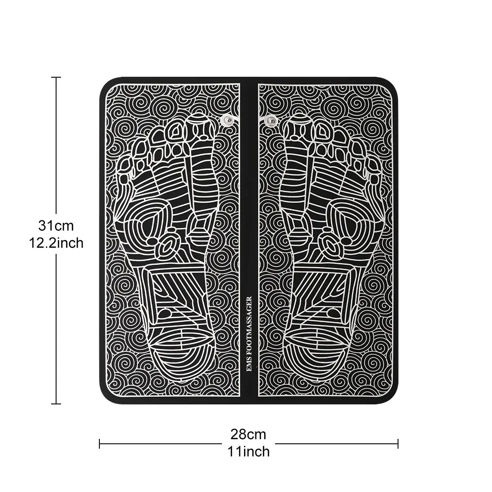 Electric Foot Massager Pad Electrostimulator Massage Mat EMS Muscle Massager Relax Feet Massage Fitness Masajeador USB Charging