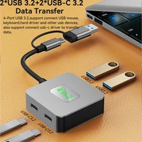 Tebe 4 IN 2 USB 3.2 Hub USB-A+USB-C to USB 3.2 Gen 3.2 /10Gbps USB-C 3.2 Splitter Adapter for Macbook Dell Huawei Xiaomi 2