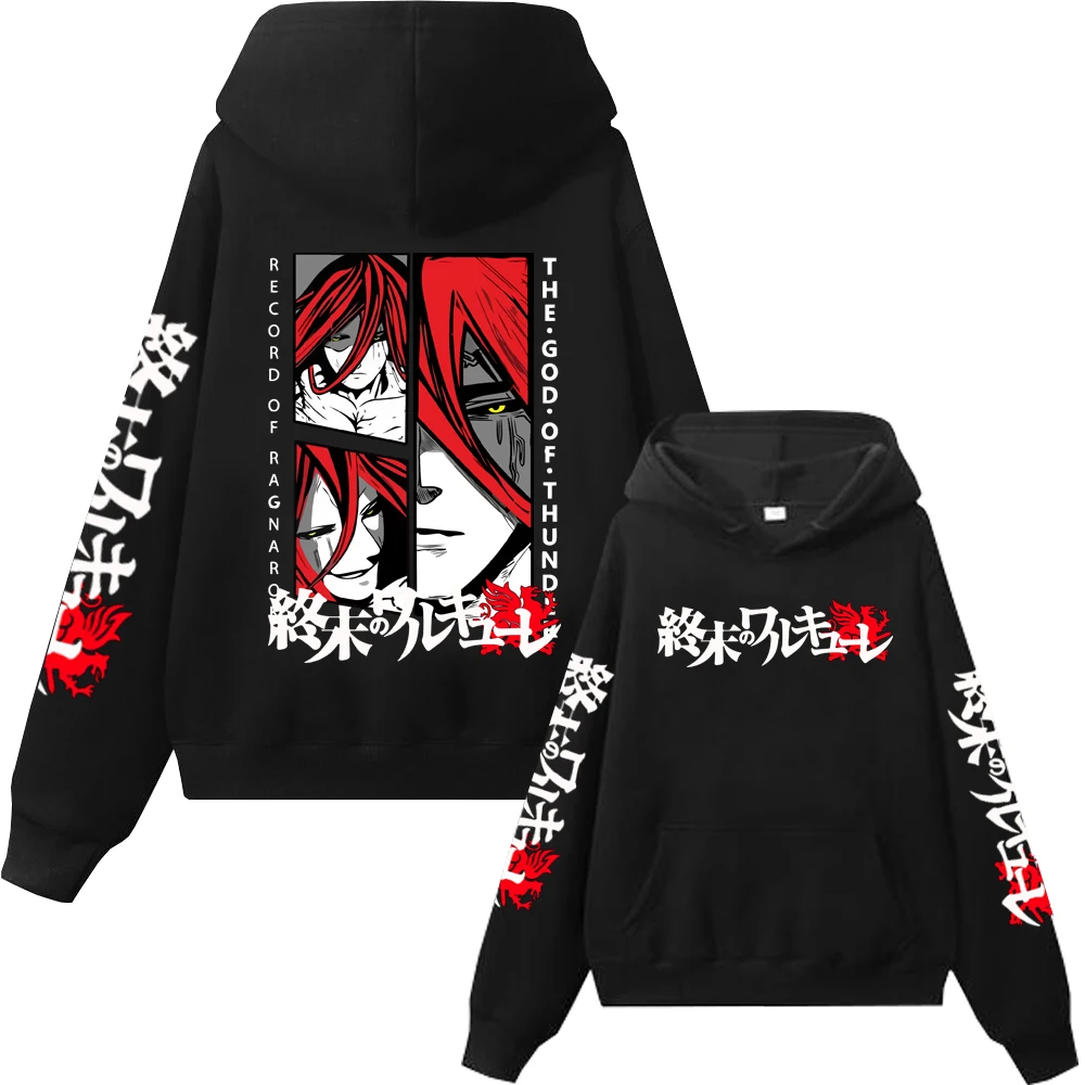 

Anime Hoodies Record of Ragnarok Sweatshirts Harajuku Hip Hop Man Woman Streetwear