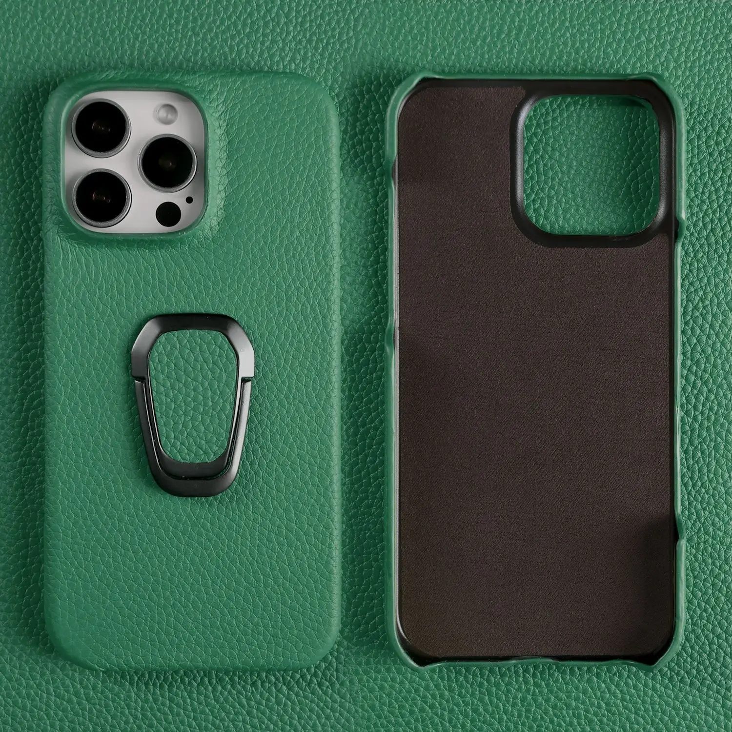 Handmade Genuine Leather Protective Phone Case with Stand Holder