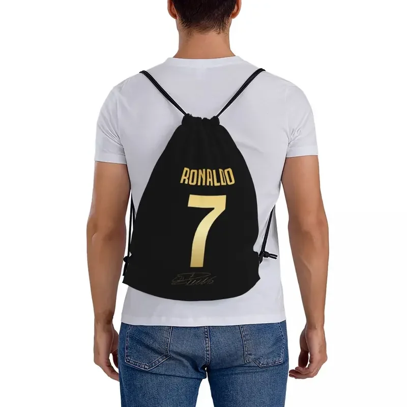 Cristiano Ronaldo Backpacks Portable Drawstring Bundle Pocket Sundries For Man Woman Students