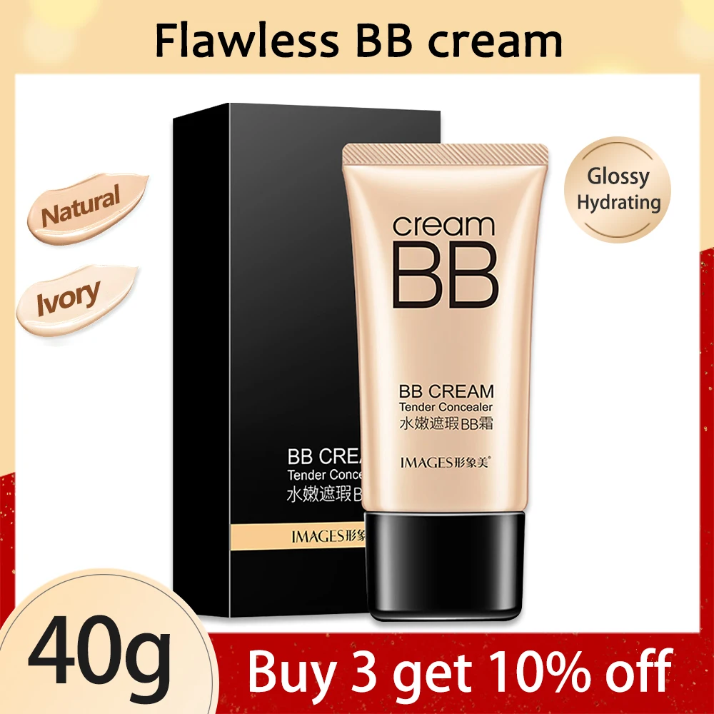 Face Foundation BB Cream Waterproof Long-lasting Whiten Concealer Professional Cover Acne Spot Natural Face Base Korean Make Up bb cream