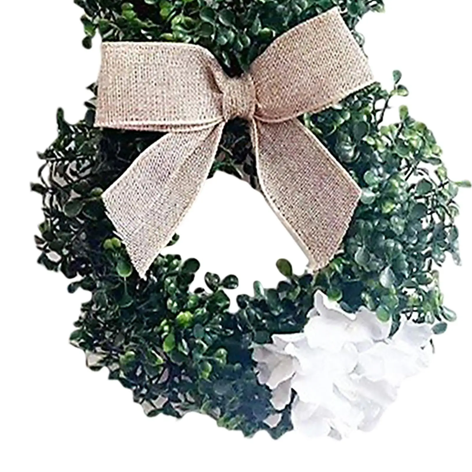 Easter Artificial Easter Wreath Hanging Ornament with Bow Knot for Wall Indoor Front Door Party Garden