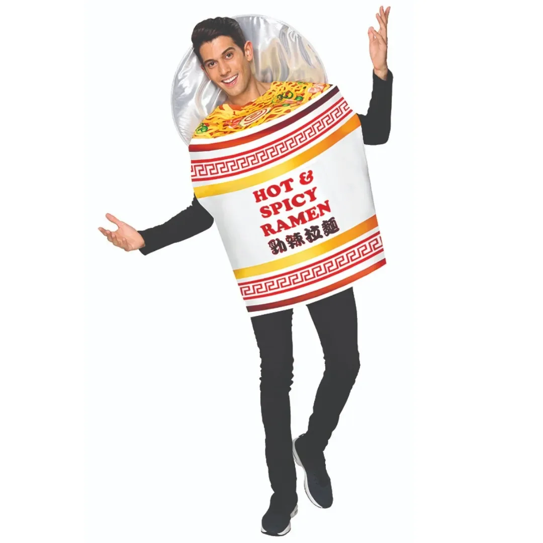 Unisex Donna Uomo Hot Dog Baguette Peperoncino Cupcake Tonno Croissant Patate Pizza Ciambella Fancy Dress Up Coppia di adulti Costume di Halloween - immagine 5