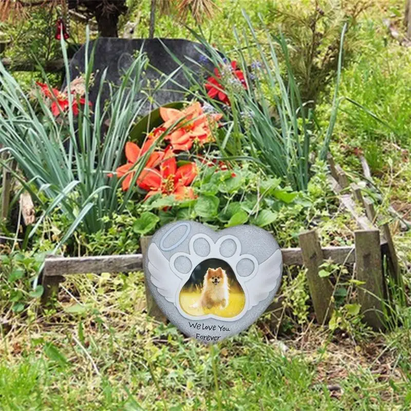 F3KA Dog Pet Loss Bereavement Gift Garden Stones Memorials Pet Engraving Grave Marker Outdoor Decoration