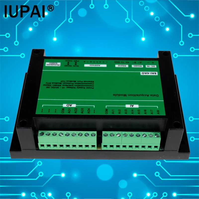 8Ai-4Ao 8-Csatornás Analóg Bemeneti 4 Csatornás Output Modbus Rtu Modul ...