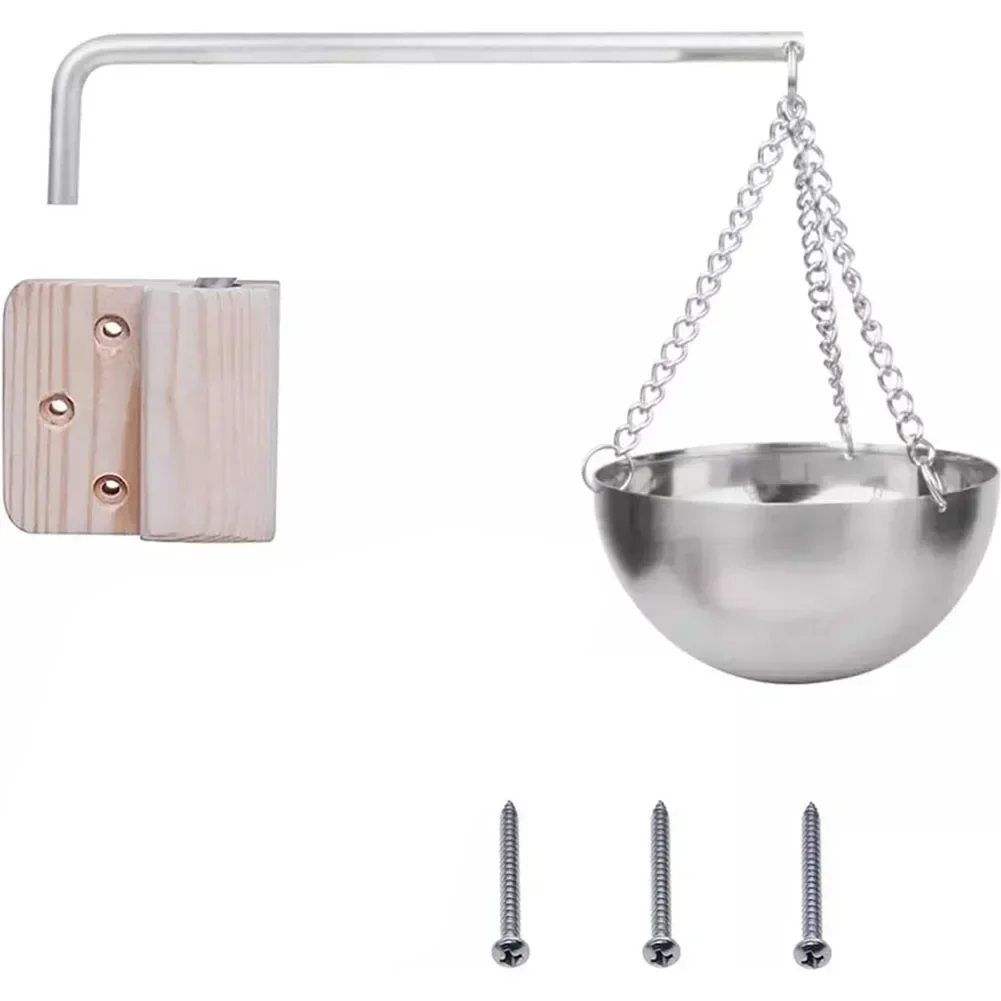 Hanging Aroma Bowl Heatable Aroma Bowl Sauna Sessions Natural And Warm Atmosphere Swivel Chain Design Wooden Elements