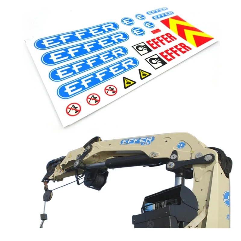 

1/14 Model Engineering Vehicle Crane Truck Sticker Decals Badge Tamiya Lesu JDM Huina Hydraulic Excavator Bulldozer Loader forki