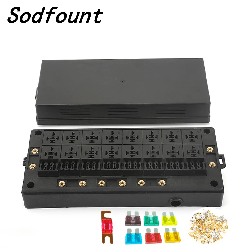 24-way New Energy Vehicle Control 16 Relay Box Holder 12V 24V