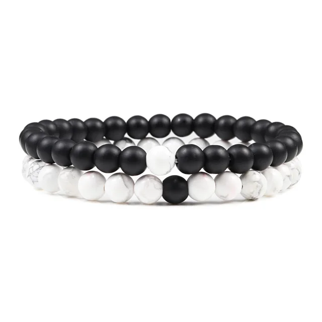 97142-065a09.jpg Ensemble de bracelets pour couple, charme en pierre naturelle œil de tigre et lave noire, bracelet extensible tendance, bracelet perlé de yoga, bijoux d'amitié, cadeau