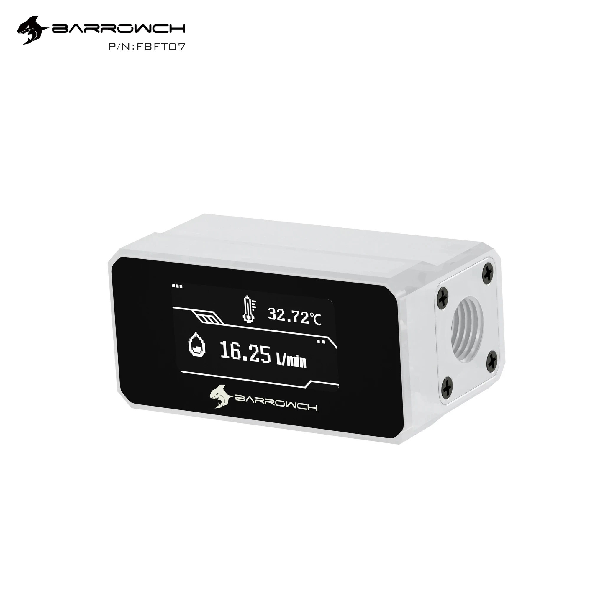 Medidor de Fluxo de Barrowch Laço Líquido Personalizado Construir Medidor de Fluxo Oled Sistema de Monitor de Termômetro Refrigerador de Água de Alarme de Alta Temperatura - Imagem 3