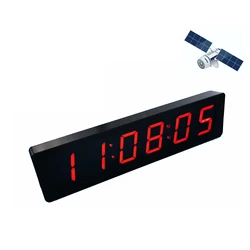 Compact LED Digital Clock with Second Display, Alarm, Temperature Monitoring, and GPS Beidou Auto - Timing (RED)