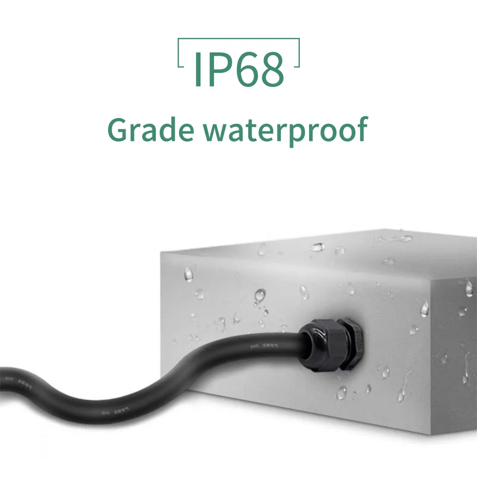 M-type PG waterproof cable joint external thread clamping nylon plastic sealing gland head lock fastening fixed head