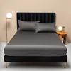 WOSTAR 100s Long Staple Cotton Fitted Sheet Elastic Mattress Cover Hypoallergenic Breathable Bed Linen Luxury Double Bed 150x200 6