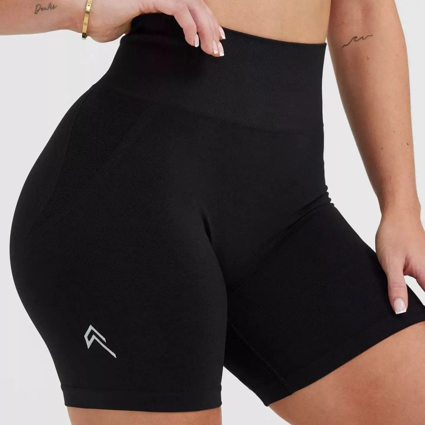 Summer Women High-waisted Three-quarter Pants Push Up Yoga Elastic Tight Lift Hip Waist Fitness Running Shorts